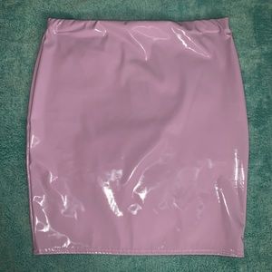 Faux leather mini skirt